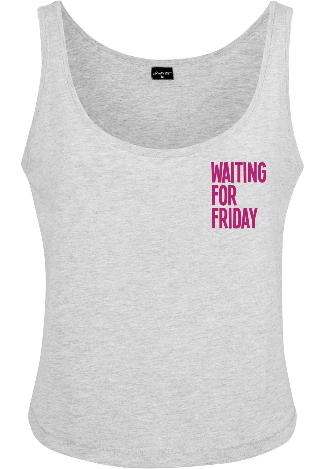 Ladies Waiting For Friday Box Tank Heather Grey