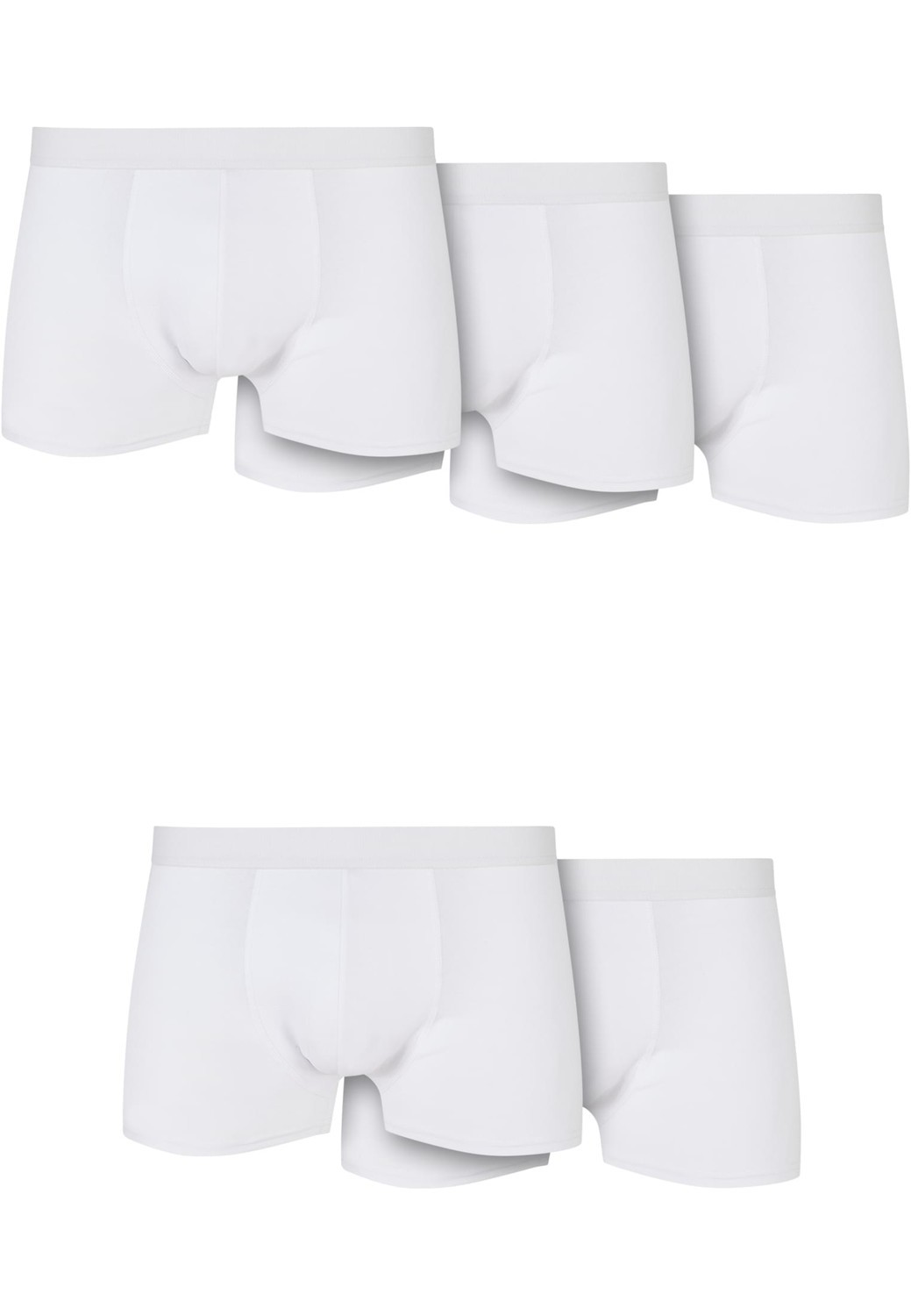 Solid Organic Cotton Boxer Shorts 5-Pack White+White+White+White+White