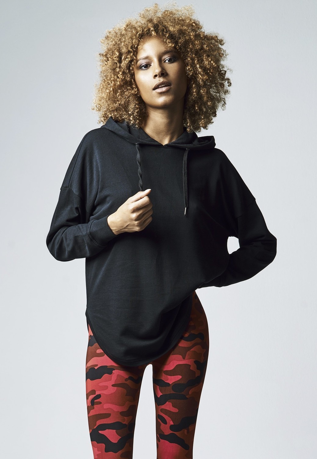Women's Oversized Terry Hoody Black