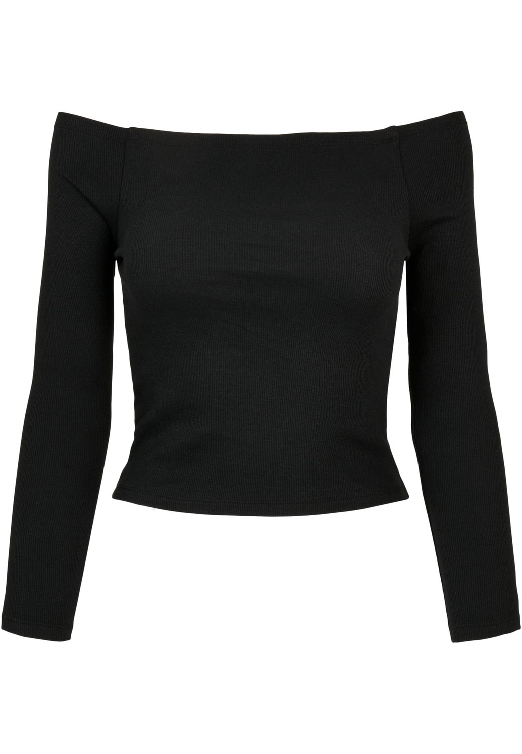 Women's shoulderless long sleeve black