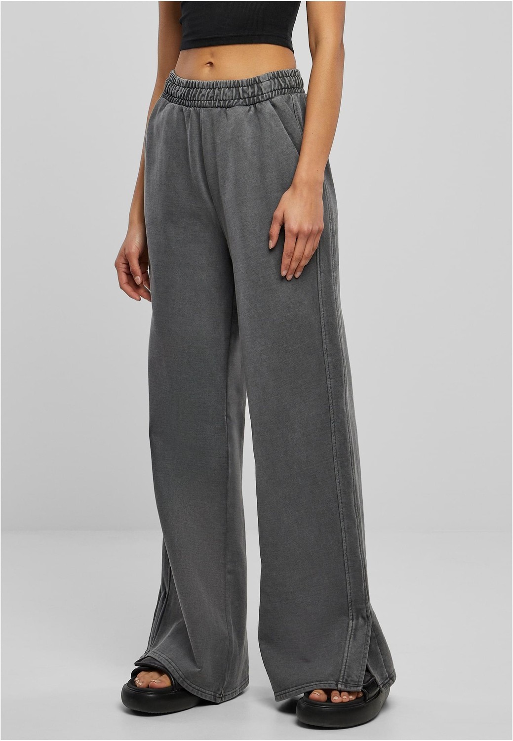 Women's Heavy Terry Garment Dye Slit Pants darkshadow
