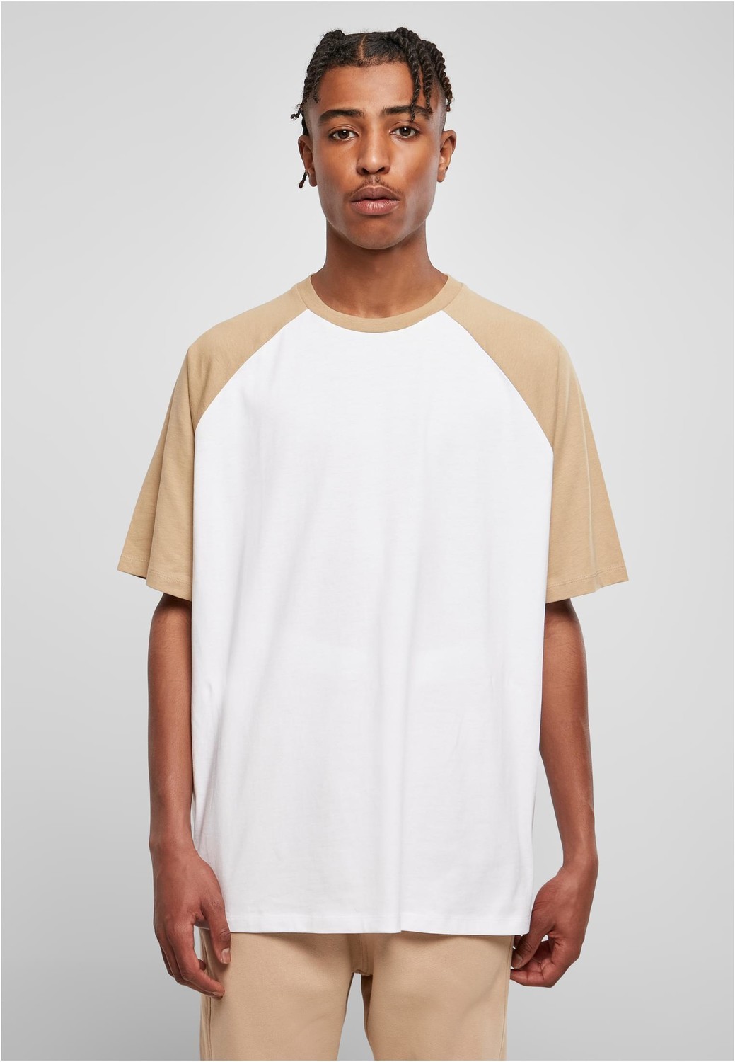 Organic Oversized Raglan T-Shirt White/Beige Union