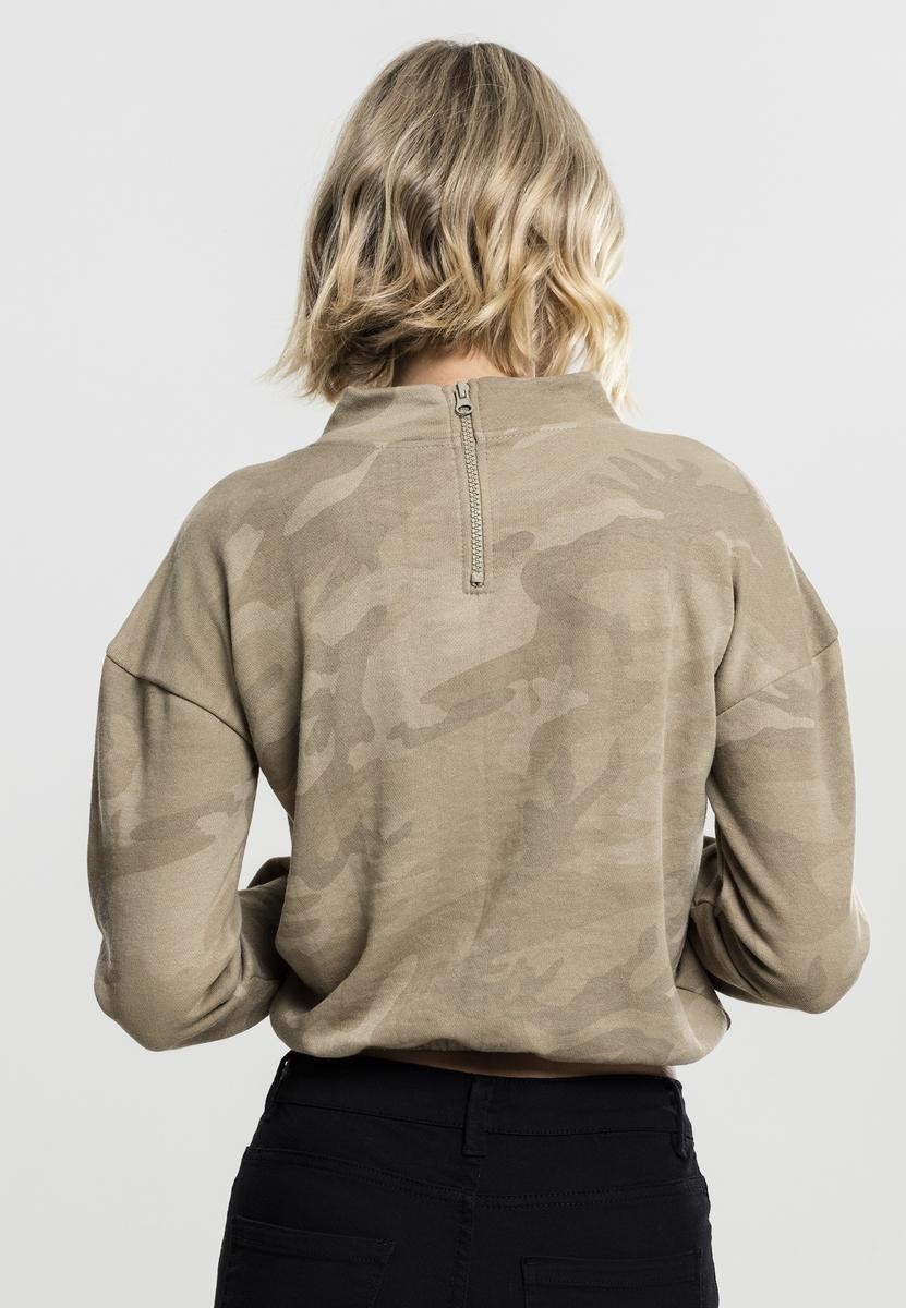 Women's Camo Crew turtleneck with sand mask