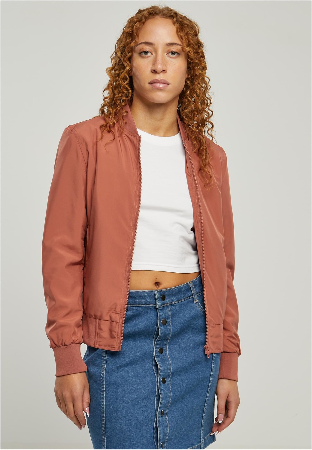 Women's Terracotta Jacket Light Bomber Jacket