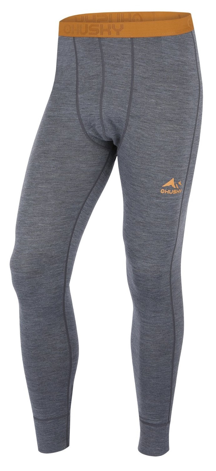 Merino thermal underwear HUSKY Merea M dark grey/mustard