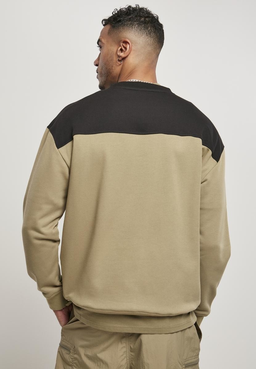 Top Block Crewneck Khaki/Black