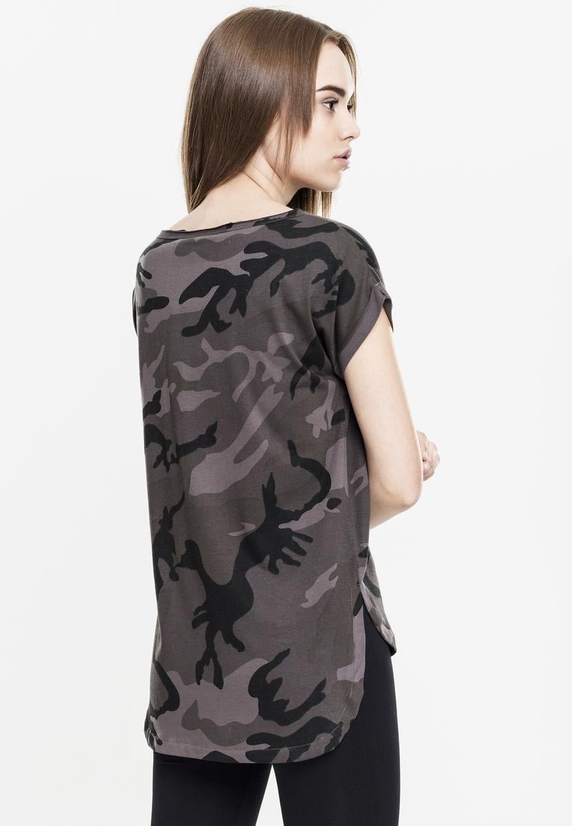 Women's Camo Back Shaped Tee Dark Camo T-Shirt