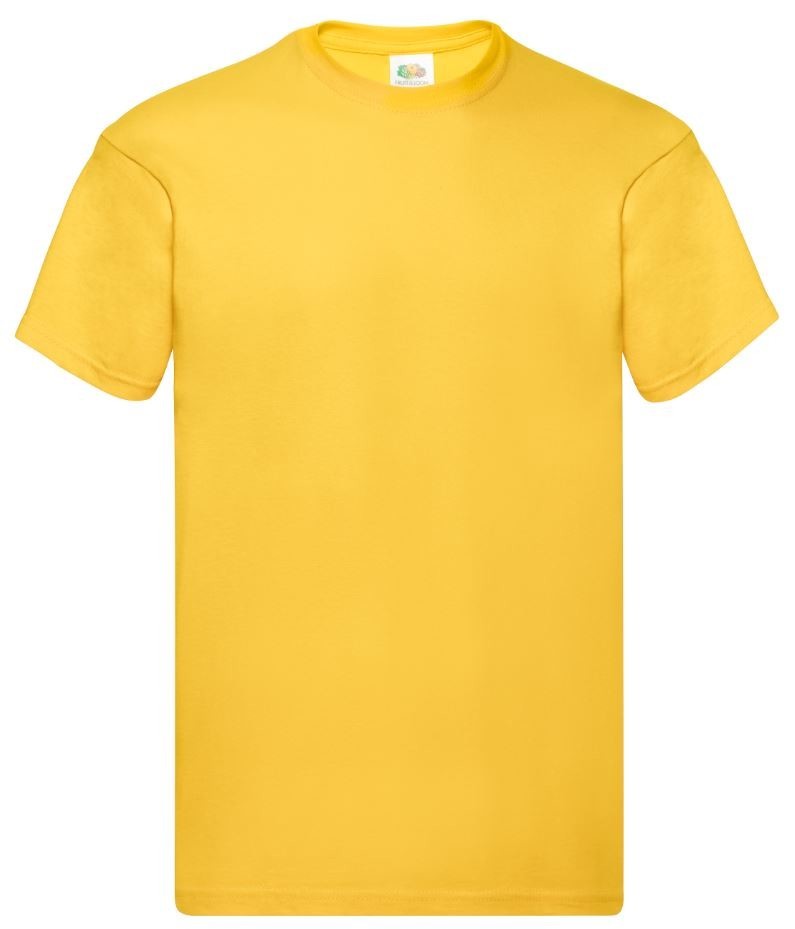 Tričko pánske Fruit of the Loom Original T - tmavo žlté, S