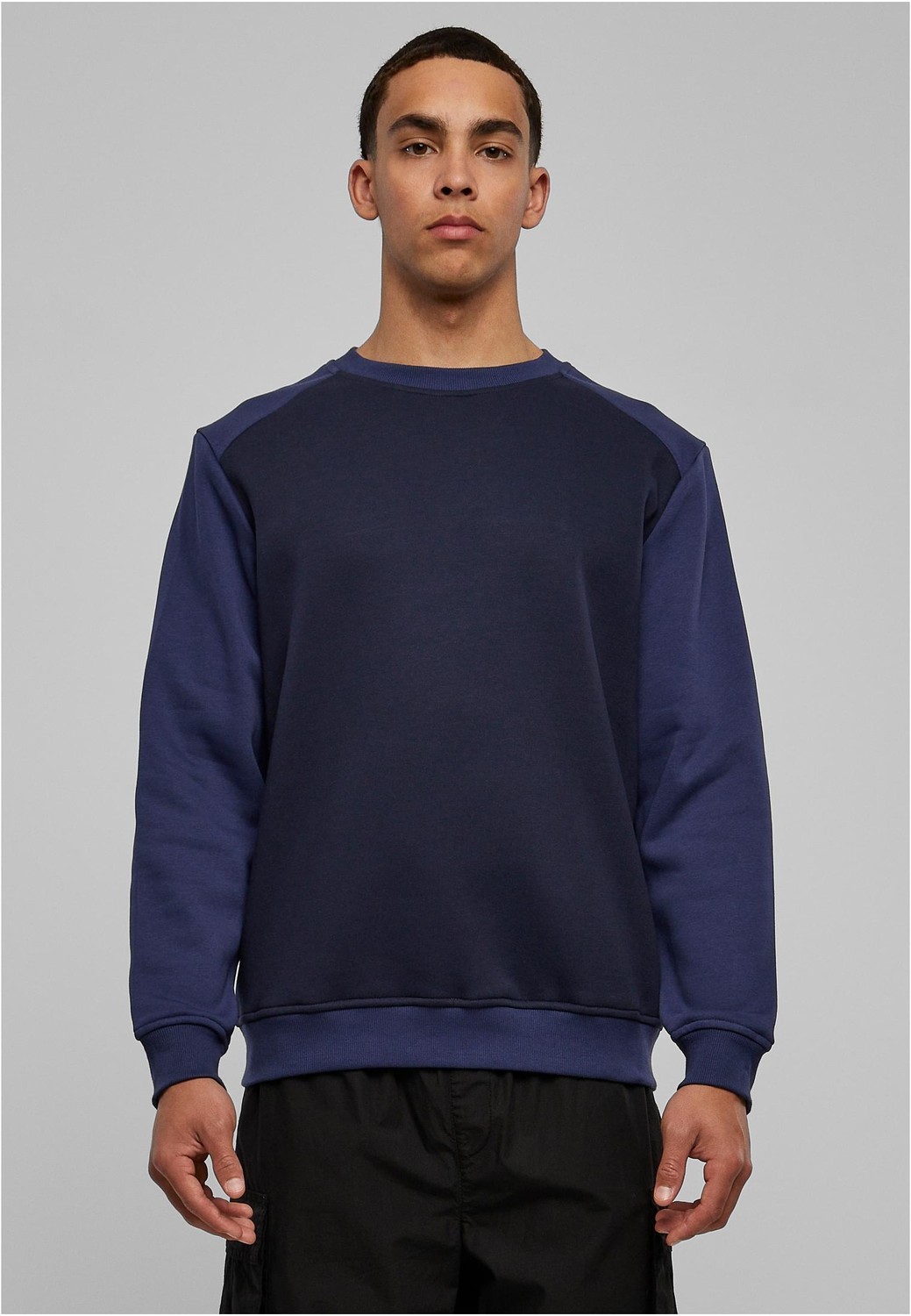 2-Tone Fake Raglan Crew Midnight/Dark Blue