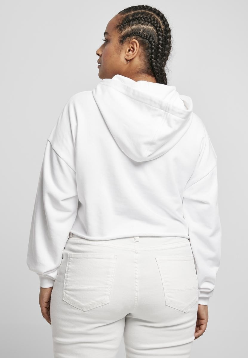Women's Oversized Cropped Hoody White