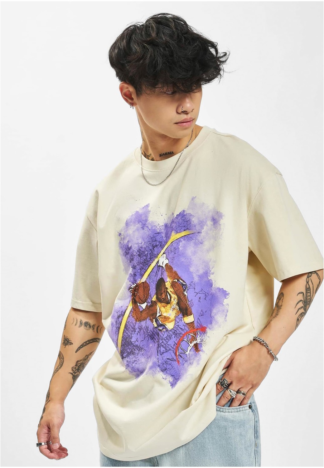 Basketball Clouds 2.0 Oversize Sand Tee