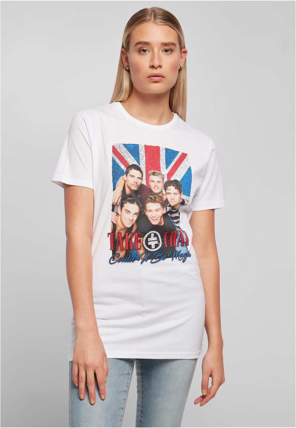 Ladies Take That Group Photo Tee white