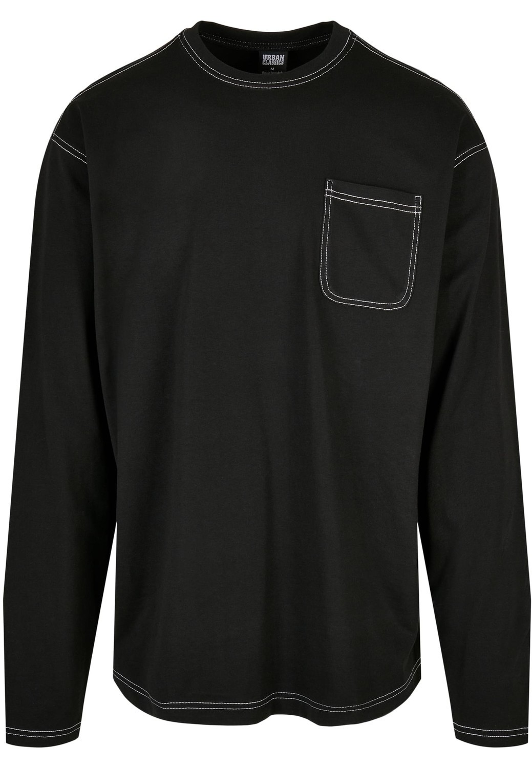 Thick oversized contrast stitch with long sleeves black/white