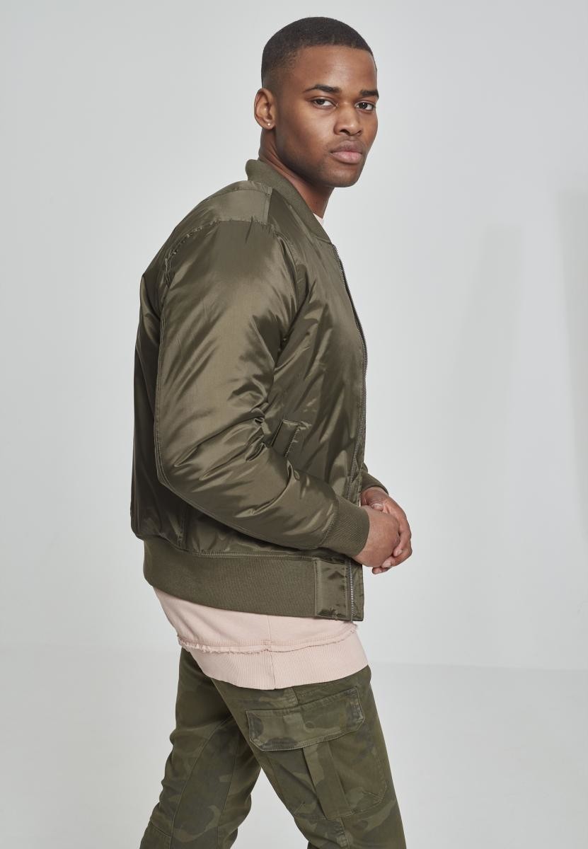 Basic Bomber Jacket Dark Olive