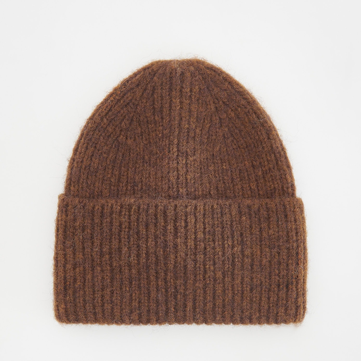Reserved - Čiapka beanie z prúžkovaného úpletu - Bordový