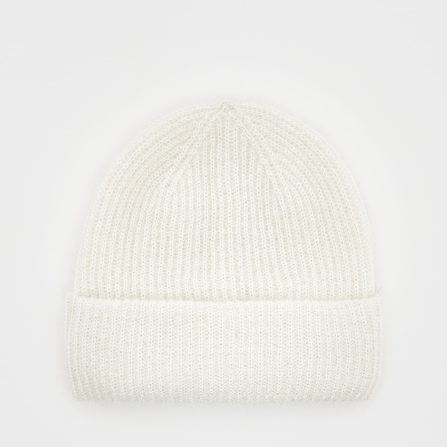 Reserved - Čiapka beanie s metalickými niťami - Béžová