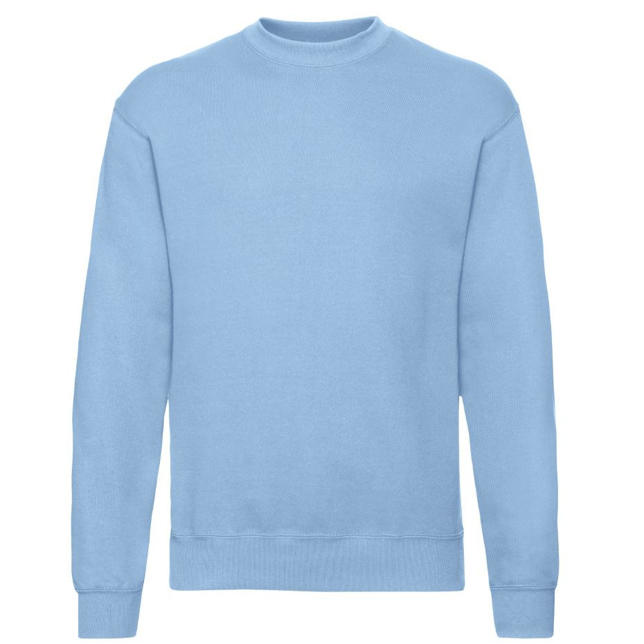 Mikina pánska Fruit of the Loom Classic Set-In Sweat - svetlo modrá, S