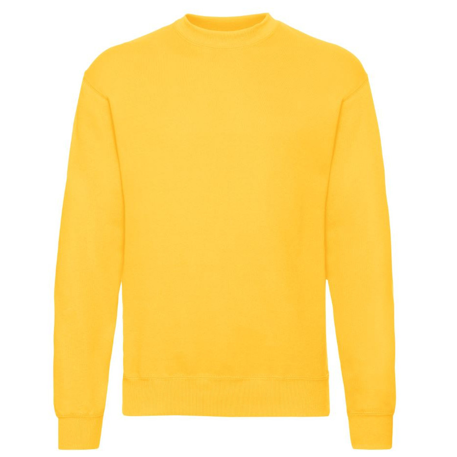 Mikina pánska Fruit of the Loom Classic Set-In Sweat - tmavá žlutá, S