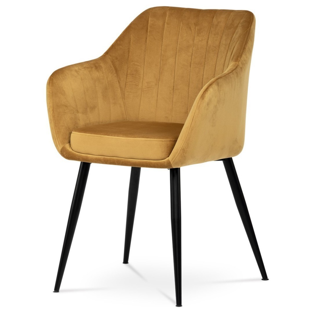 Autronic JEDÁLENSKÁ STOLIČKA - horčicovo žltá - 58 x 84 x 57 cm