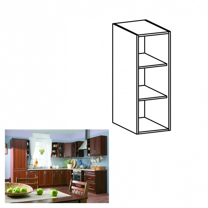 KONDELA Sicilia W200 horná kuchynská skrinka orech Milano