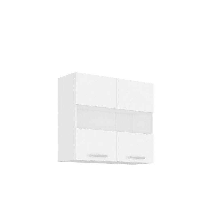 KONDELA Split 80 GS-72 2F horná kuchynská skrinka biela