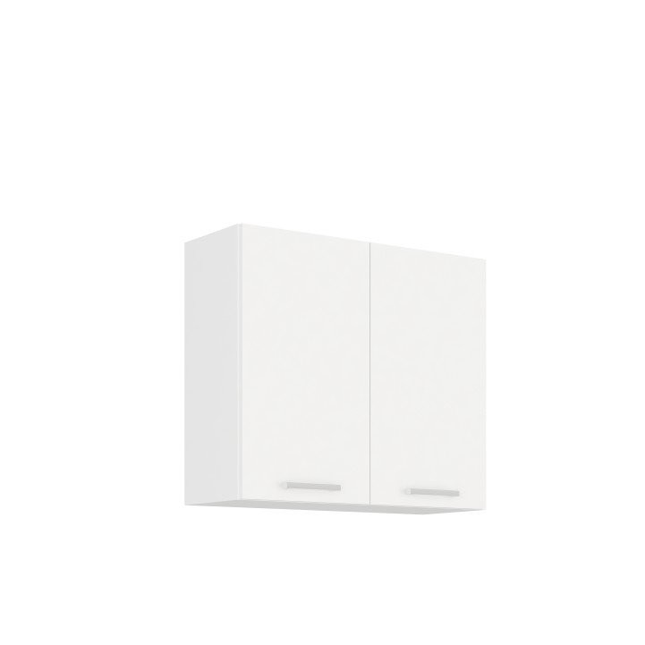 KONDELA Split 80 G-72 2F horná kuchynská skrinka biela