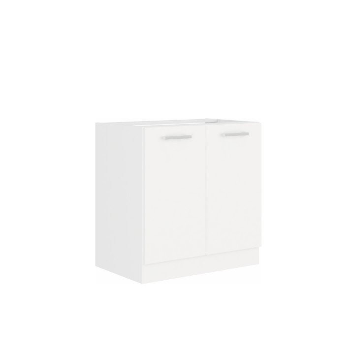 KONDELA Split 80 ZL 2F BB drezová kuchynská skrinka biela