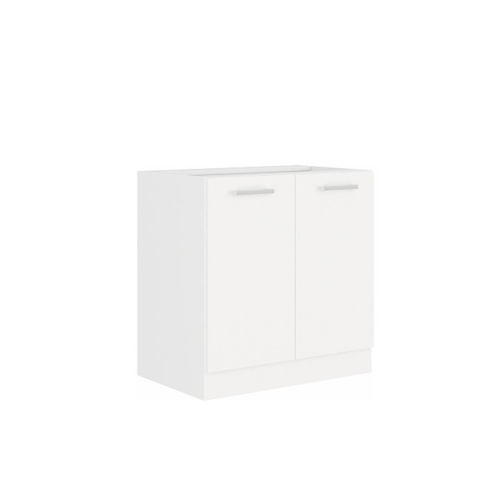 KONDELA Split 80 D 2F BB dolná kuchynská skrinka biela
