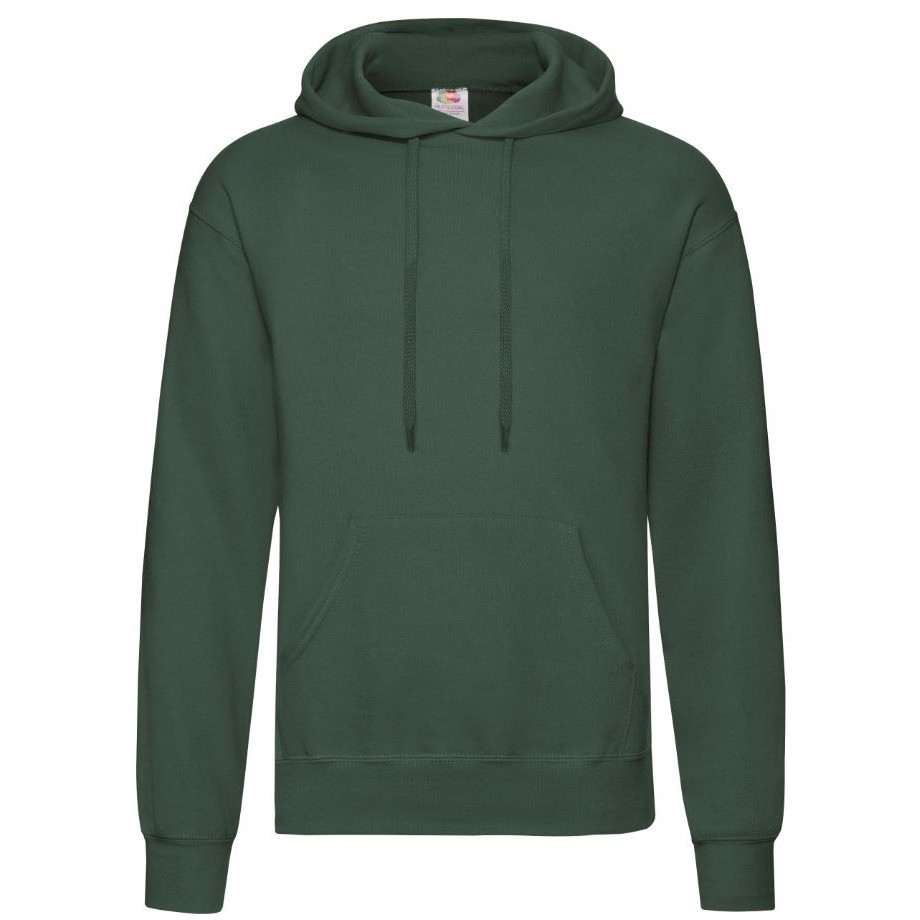 Mikina pánska Fruit of the Loom Classic Hooded Sweat - tmavo zelená, S