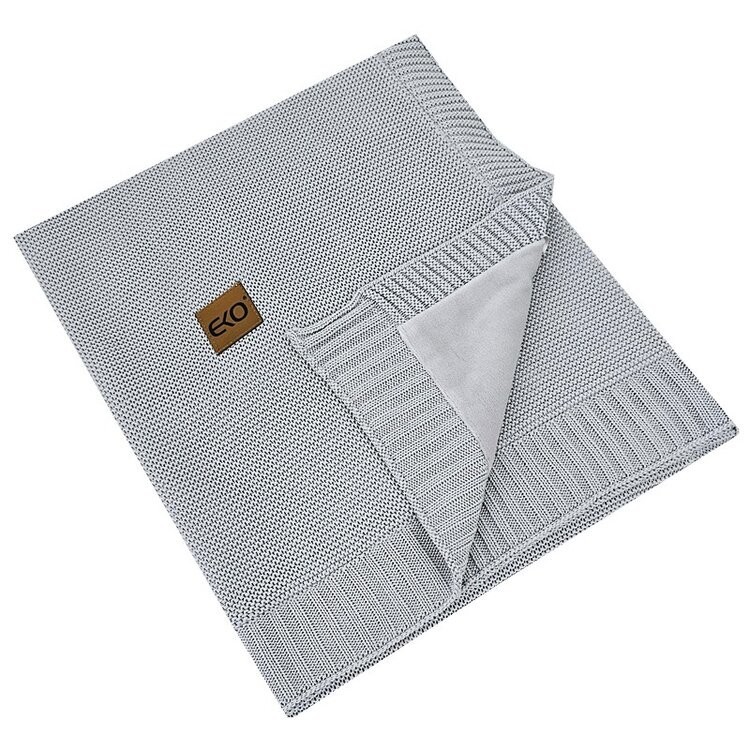 EKO Deka bambusová s kožušinovou podšívkou Grey 100x80 cm