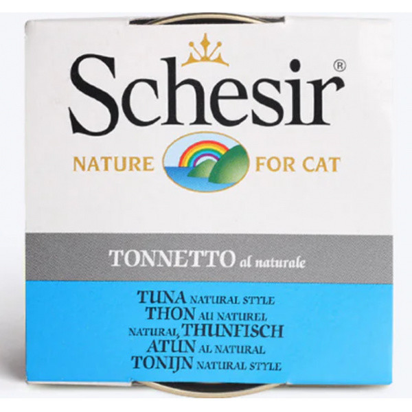 Schesir Natural 6 x 85 g - čistý tuniak & malé sardely s ryžou