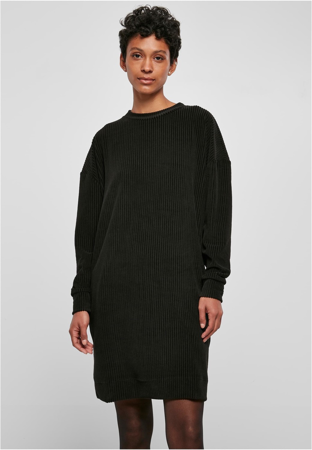 Women's dress Velvet Rib Crew black