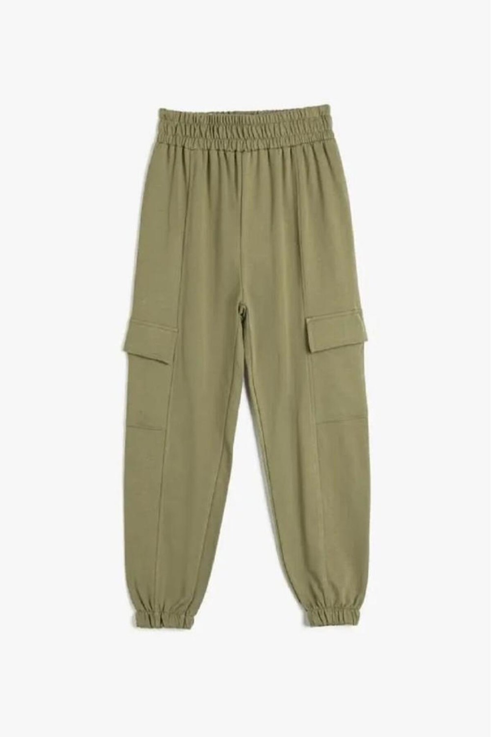 Koton Girl's Basic Cargo Jogger Sweatpants Shark Bondage Tie Waist Pocket Cotton Cotton