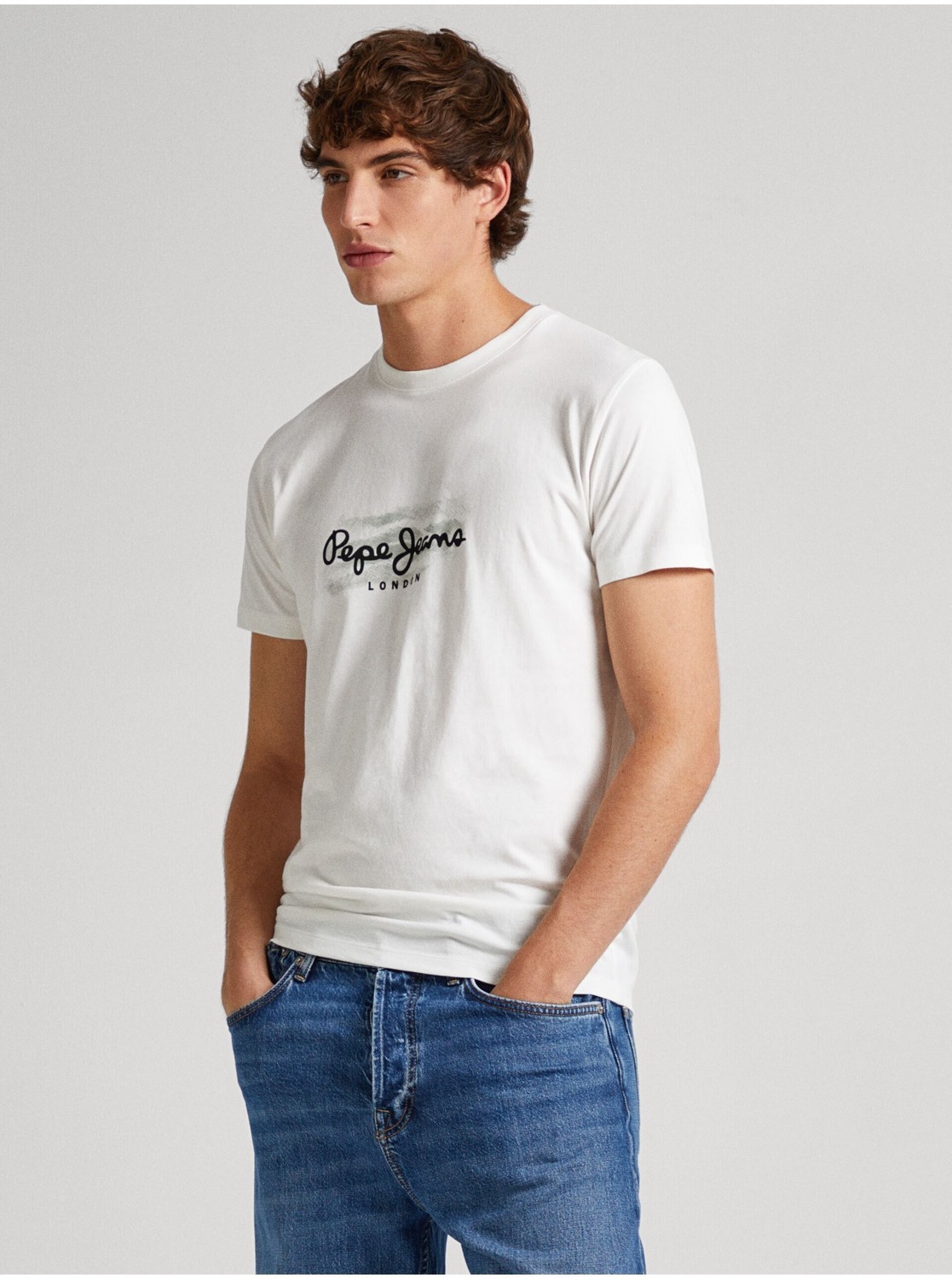 White Men's Pepe Jeans T-Shirt - Men's