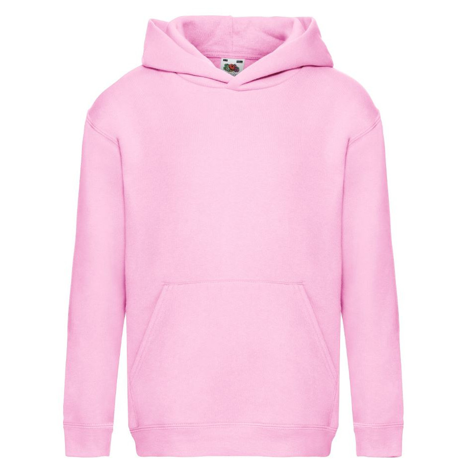 Mikina detská Fruit of the Loom Kids Premium Hooded Sweat - svetlo ružová, 5-6 rokov