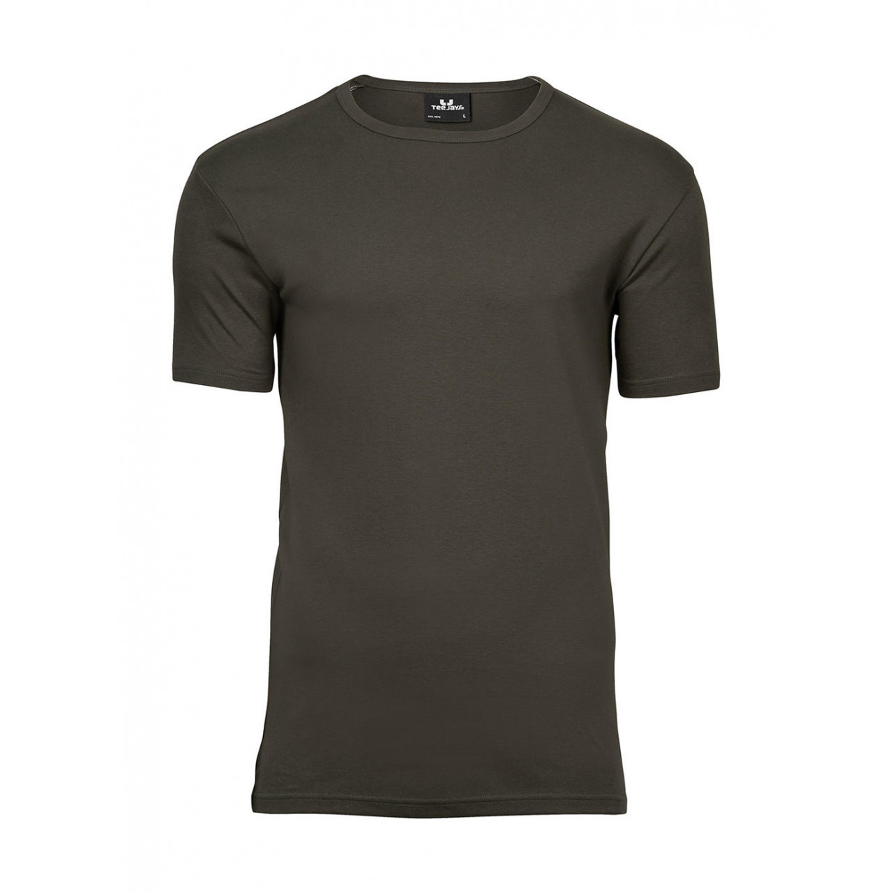 Tričko pánske Tee Jays Interlock - tmavě olivové, L
