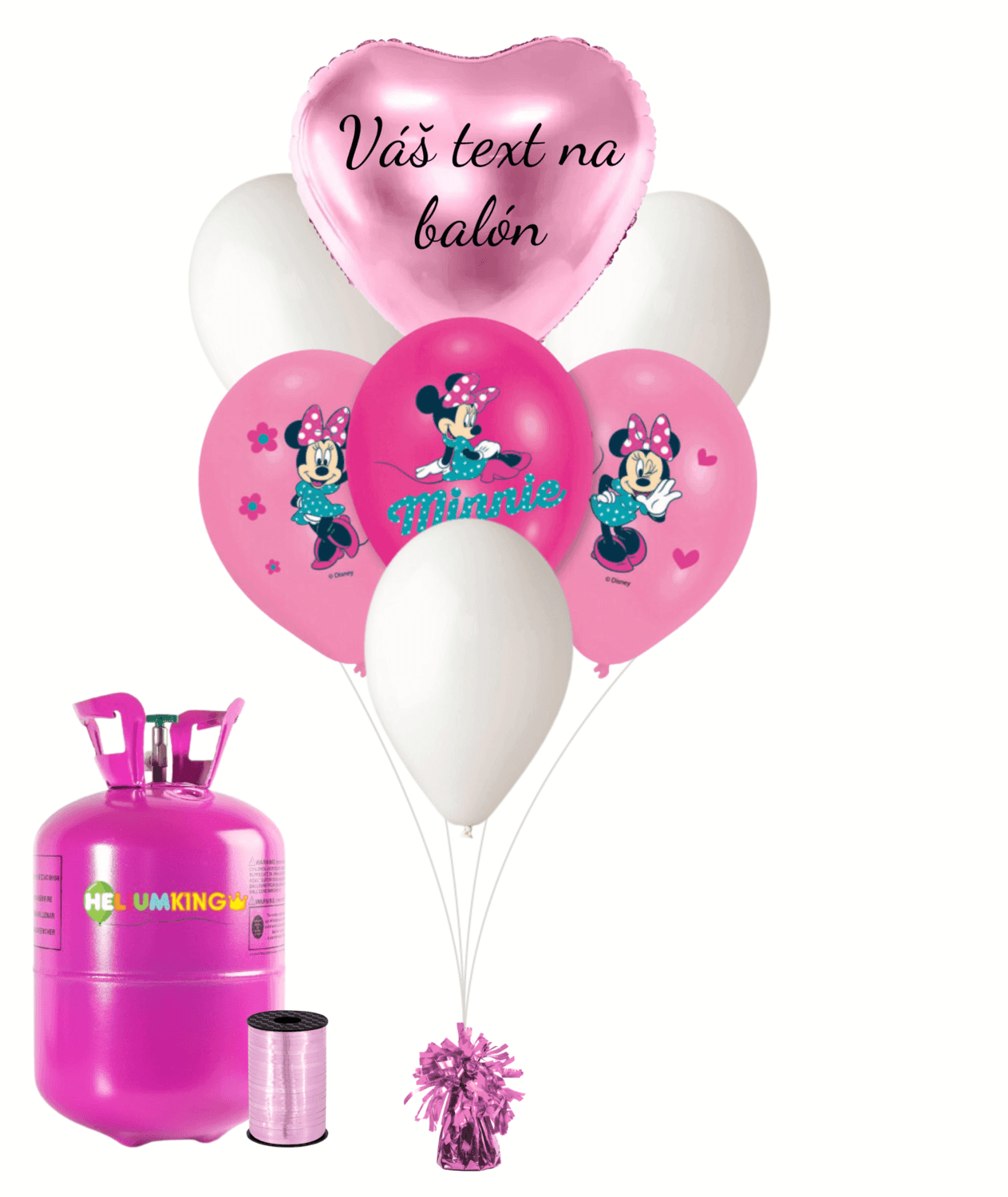 Personalizovaný hélium párty set - Minnie 13 ks