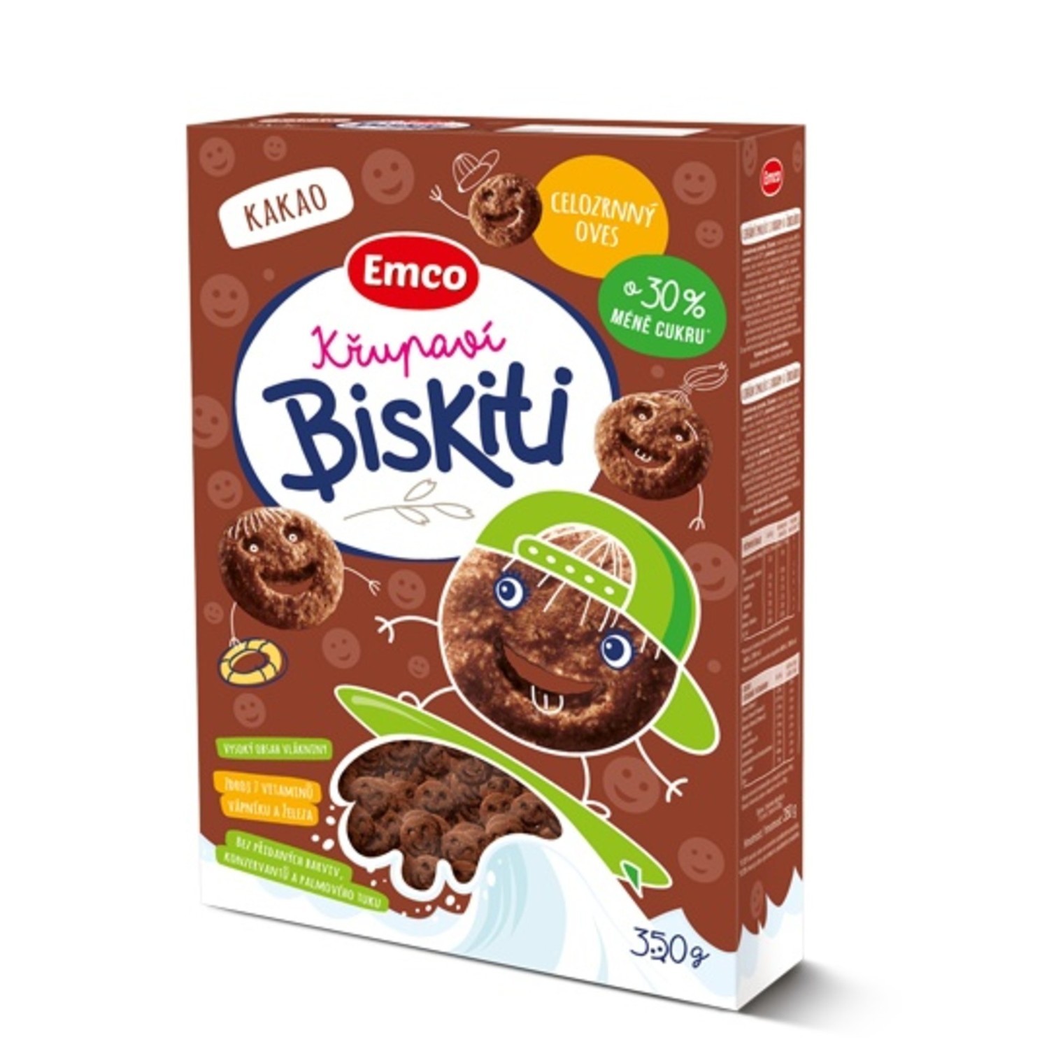 Emco Chrumkaví Biskiti kakao 350 g
