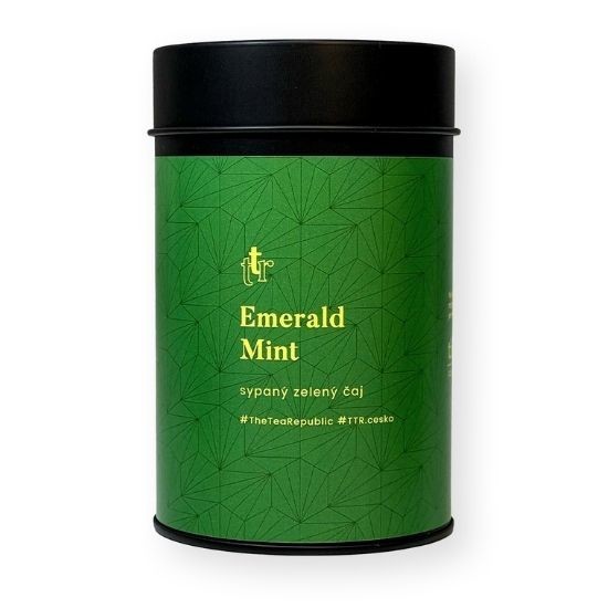 Sypaný čaj Emerald Mint v dóze The Tea Republic 75g