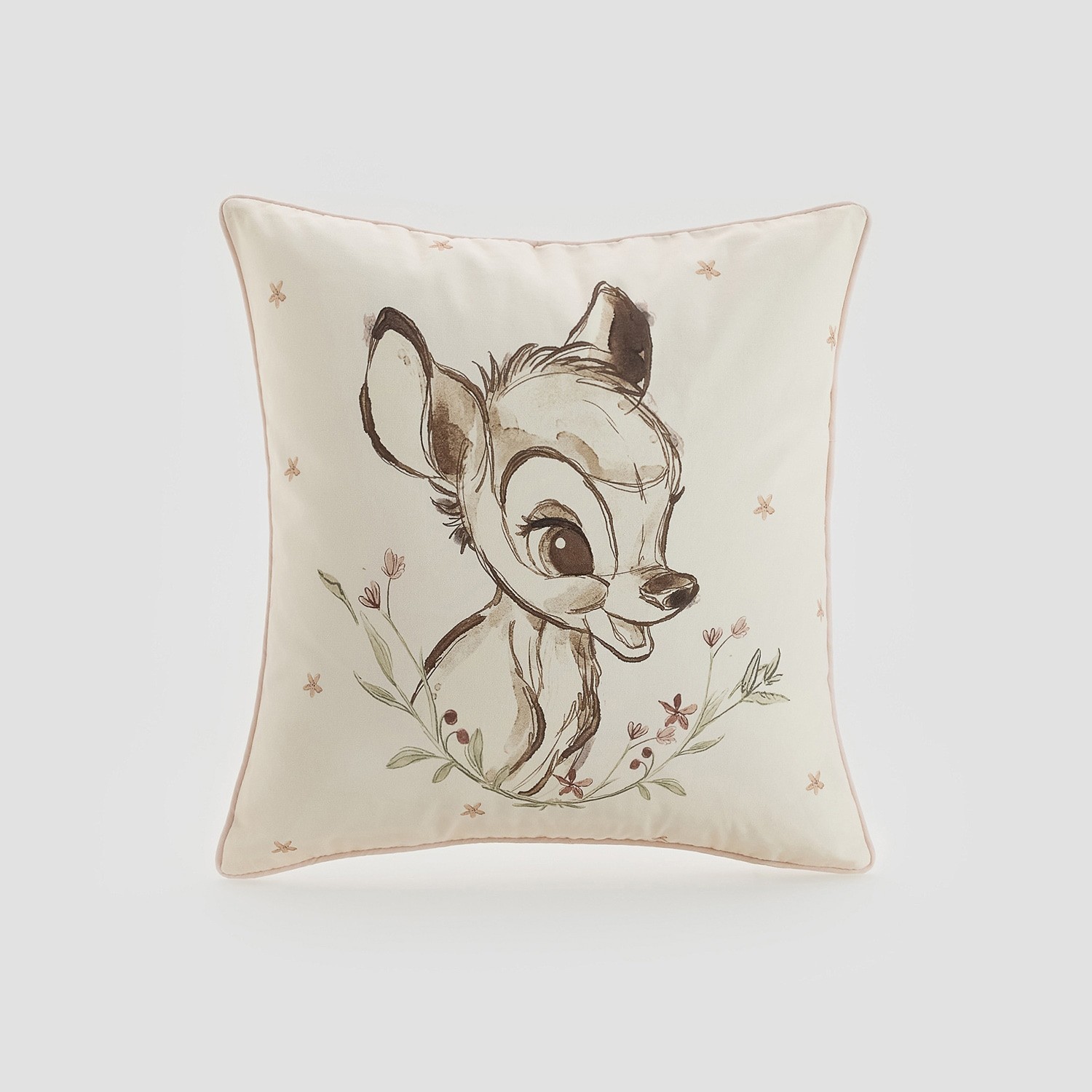 Reserved - Bavlnená obliečka na vankúš Bambi - Ružová
