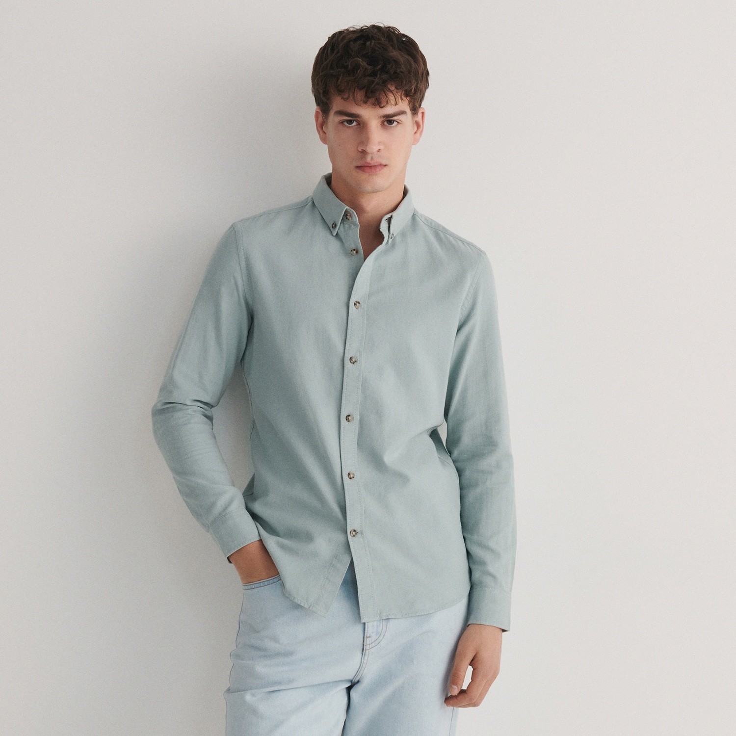 Reserved - Košeľa slim fit - Zelená