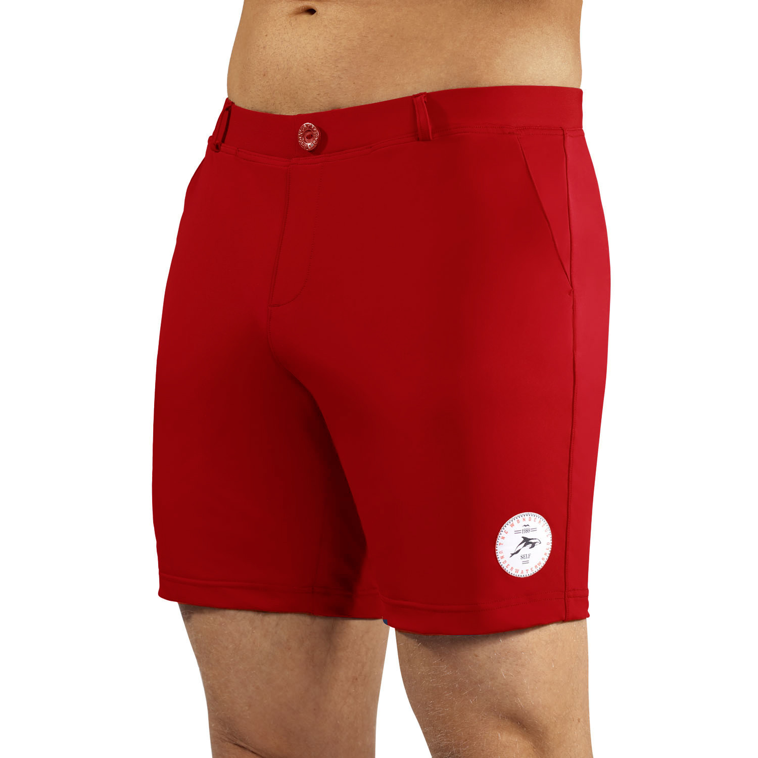 Pánske plavky Swimming shorts comfort 6 - Self XL červená