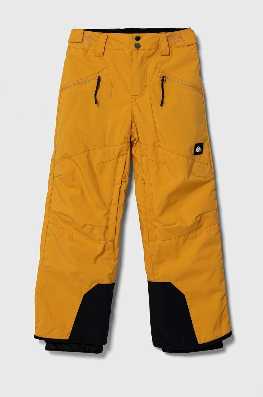 Detské nohavice Quiksilver žltá farba