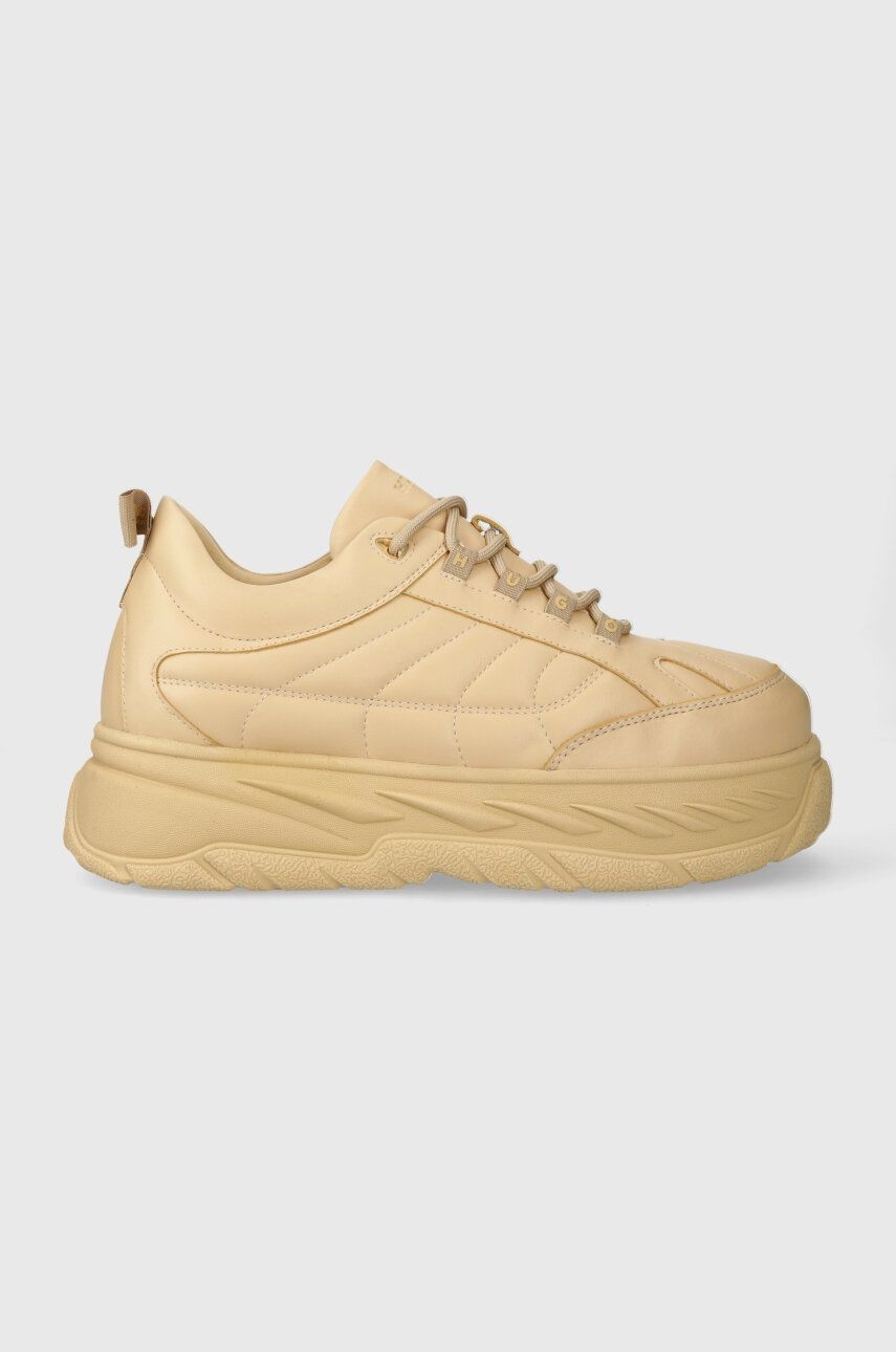 Tenisky HUGO Jodene béžová farba, 50513325
