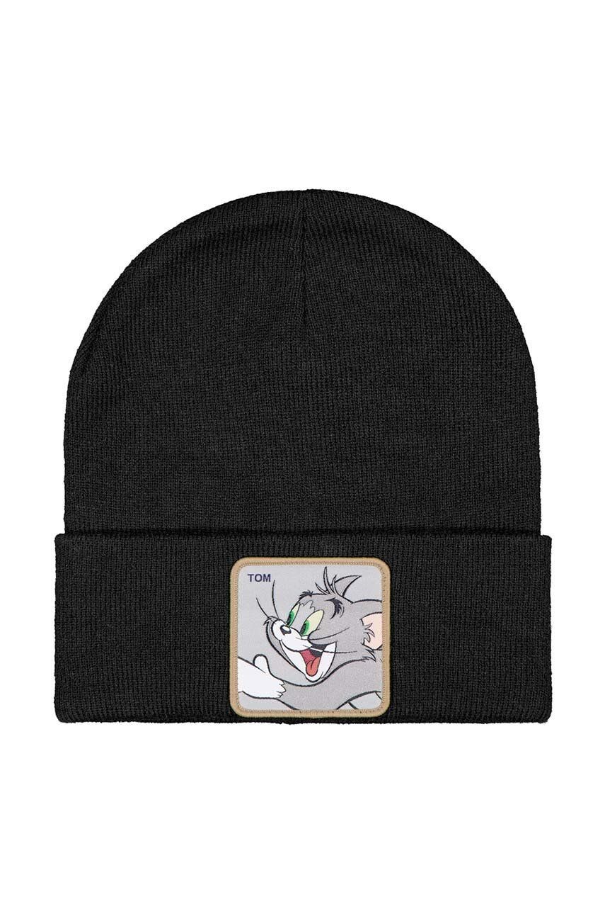 Šiltovka Capslab Tom and Jerry čierna farba, s nášivkou
