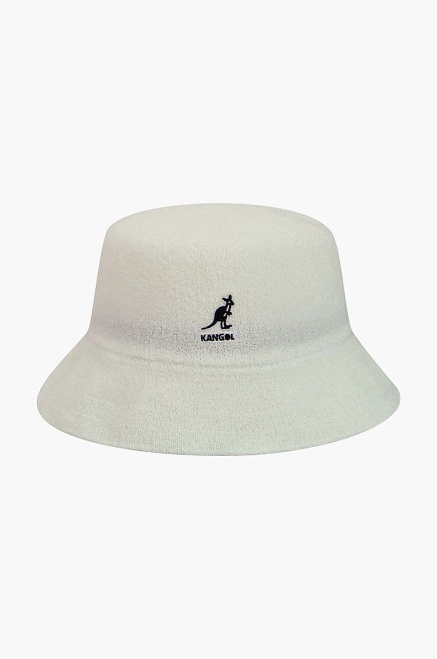 Klobúk Kangol Bermuda Bucket K3050ST.WHITE-WHITE, biela farba