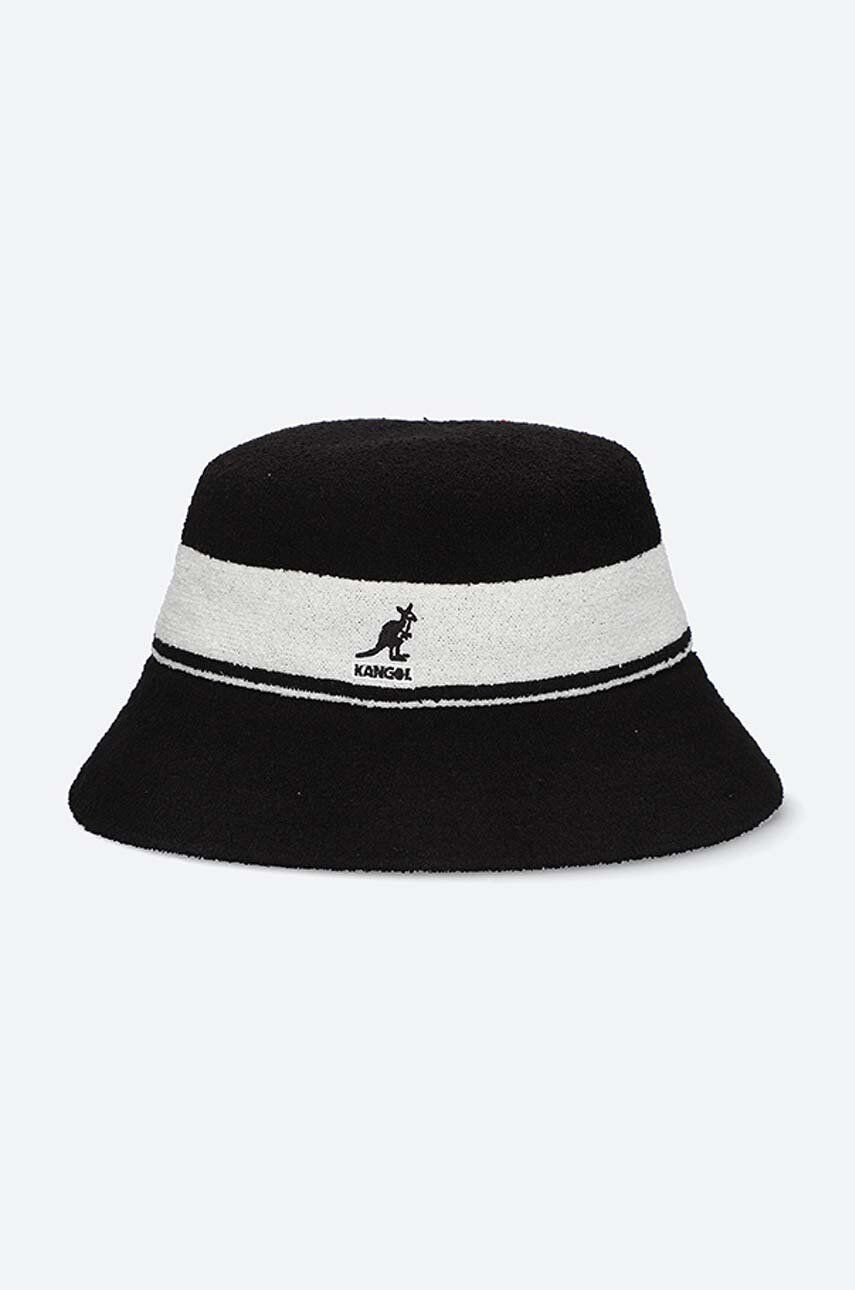 Klobúk Kangol Bermuda Bucket K3326ST.BLACK-BLACK, čierna farba
