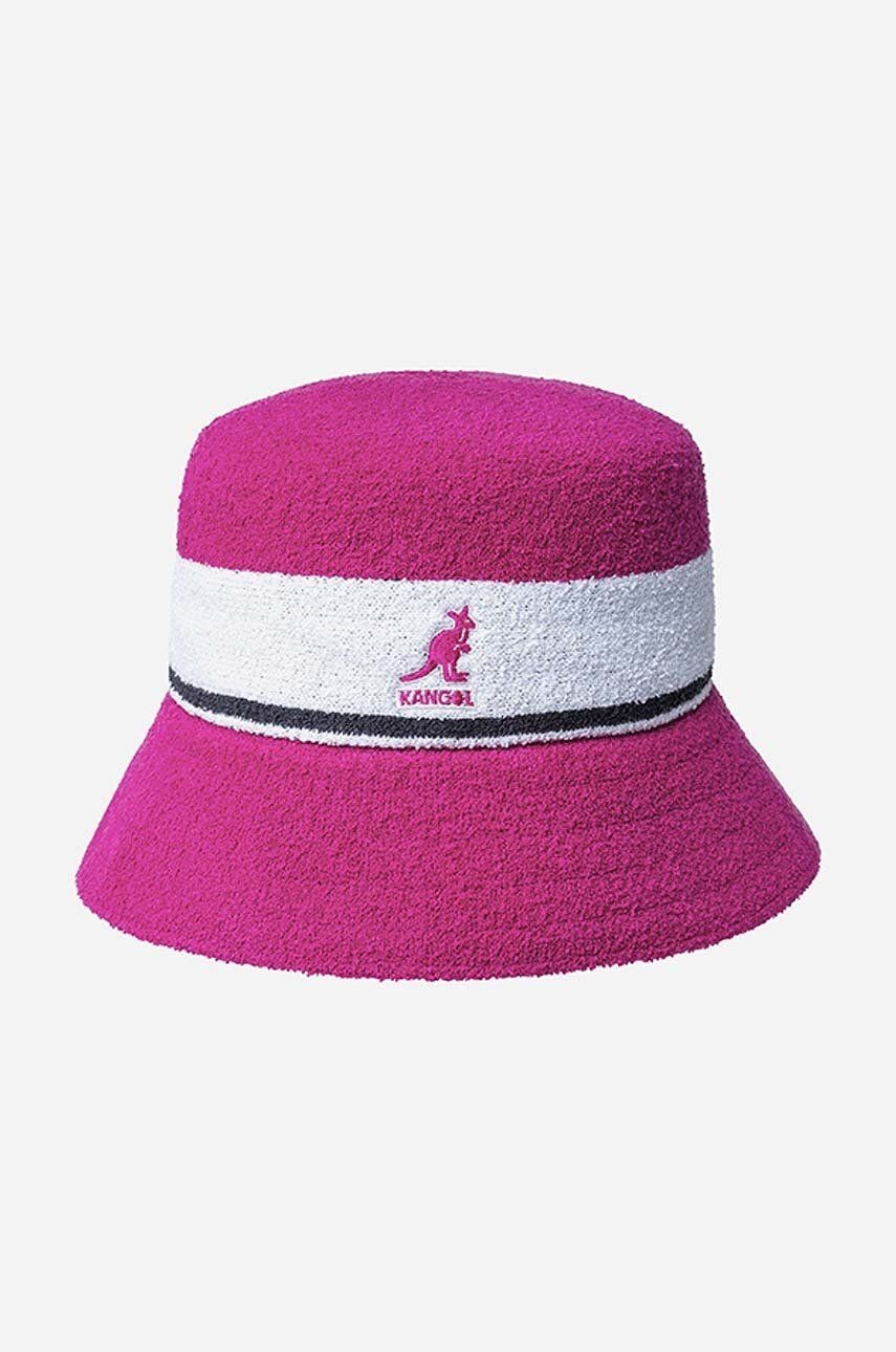 Klobúk Kangol Bermuda Bucket K3326ST.PINK-ELCTRC.PNK, ružová farba