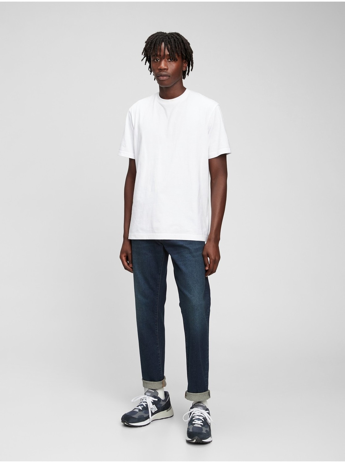 Modré pánske rifle slim straight worn GAP