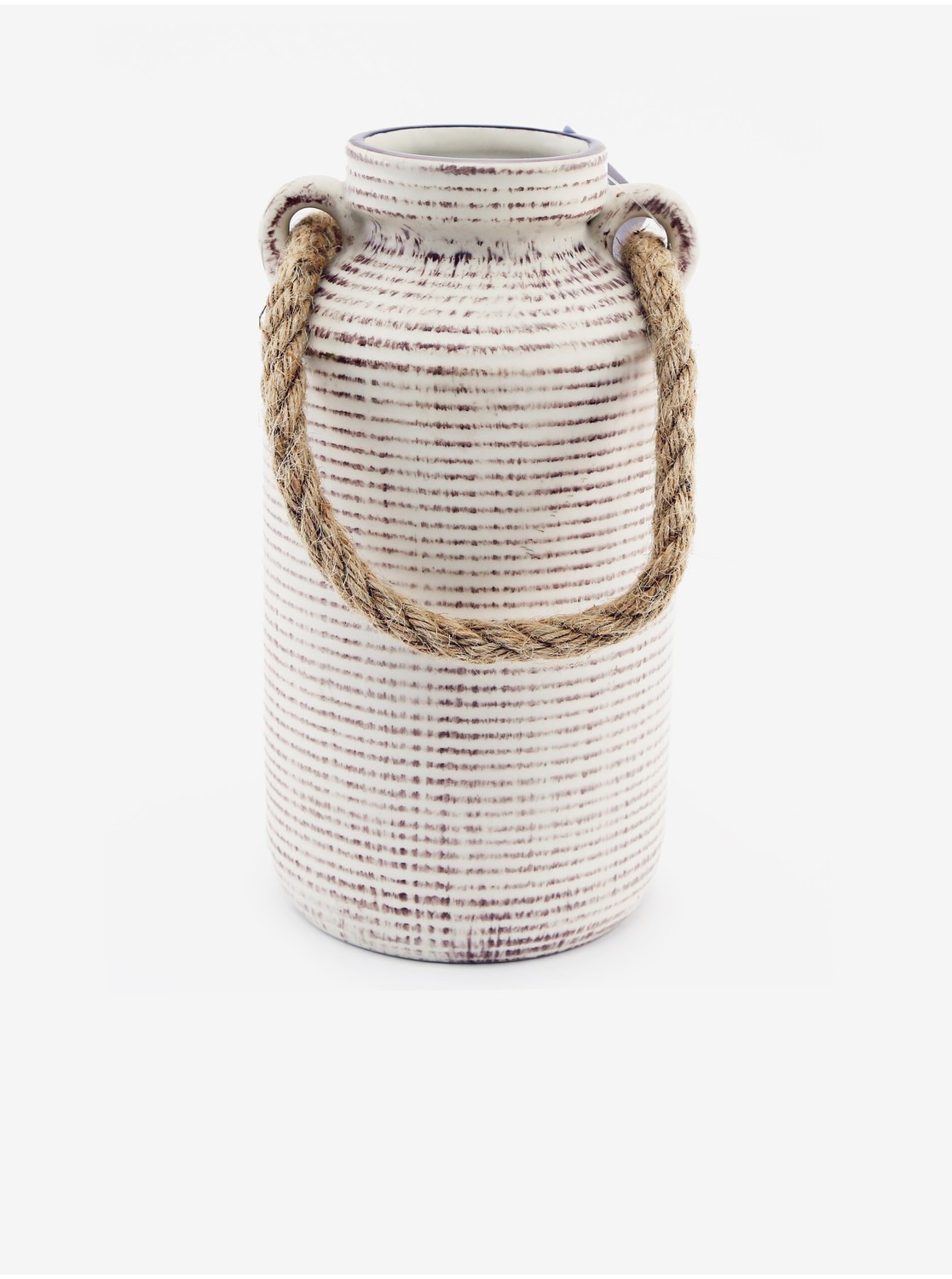 Kameninová váza s povrazovým uchom 26x13cm SIFCON